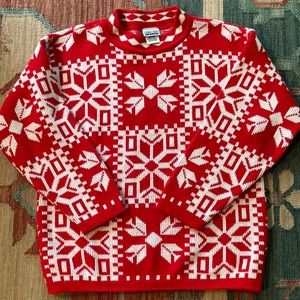 Vintage Cabin Creek Holiday/Ugly Christmas Sweater Petite Med Made in USA Vtg
